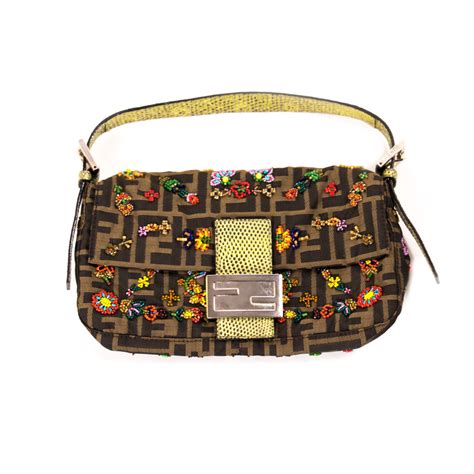 fendi beaded mini bag|fendi monogram baguette bag.